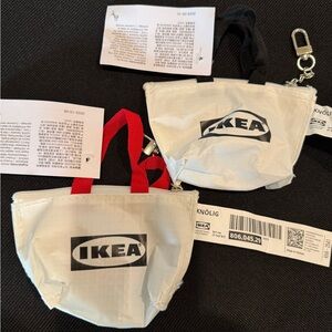 X2 IKEA Klonig Mini Tote Bag Key Ring